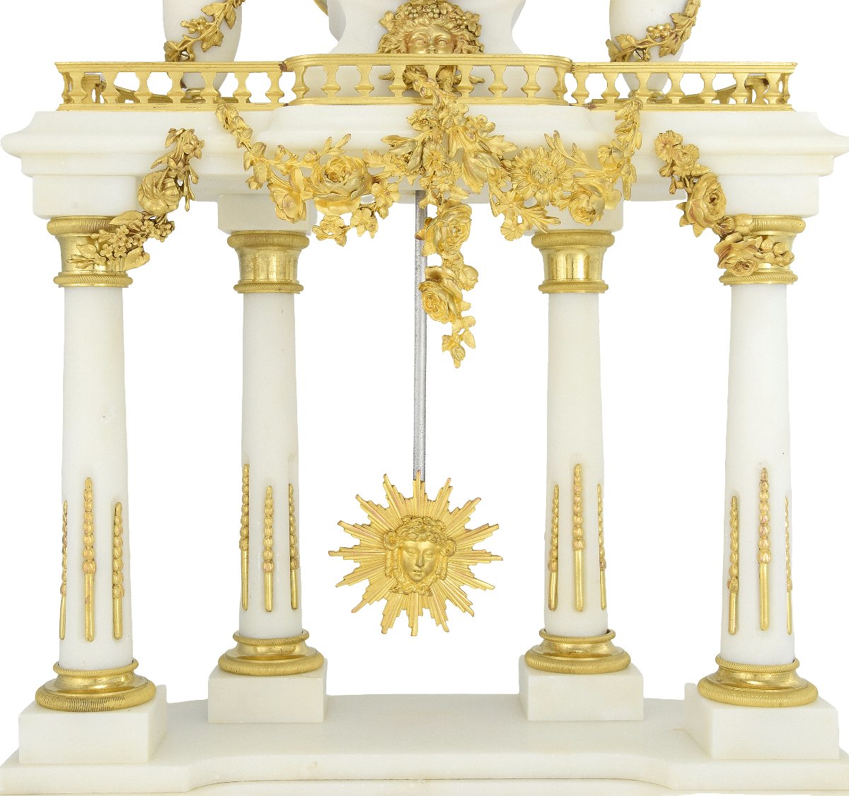 Clock Monumental, With Garlands Of Flowers-photo-3