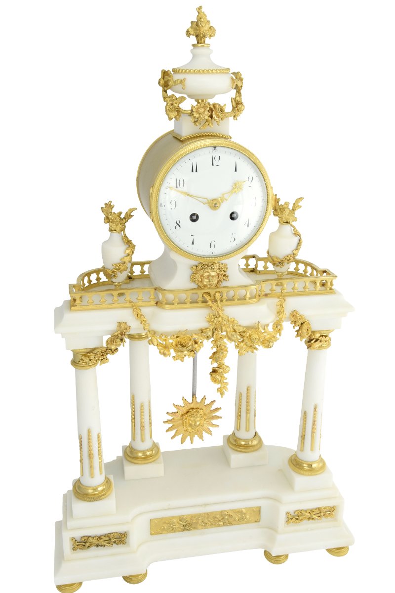 Clock Monumental, With Garlands Of Flowers-photo-1