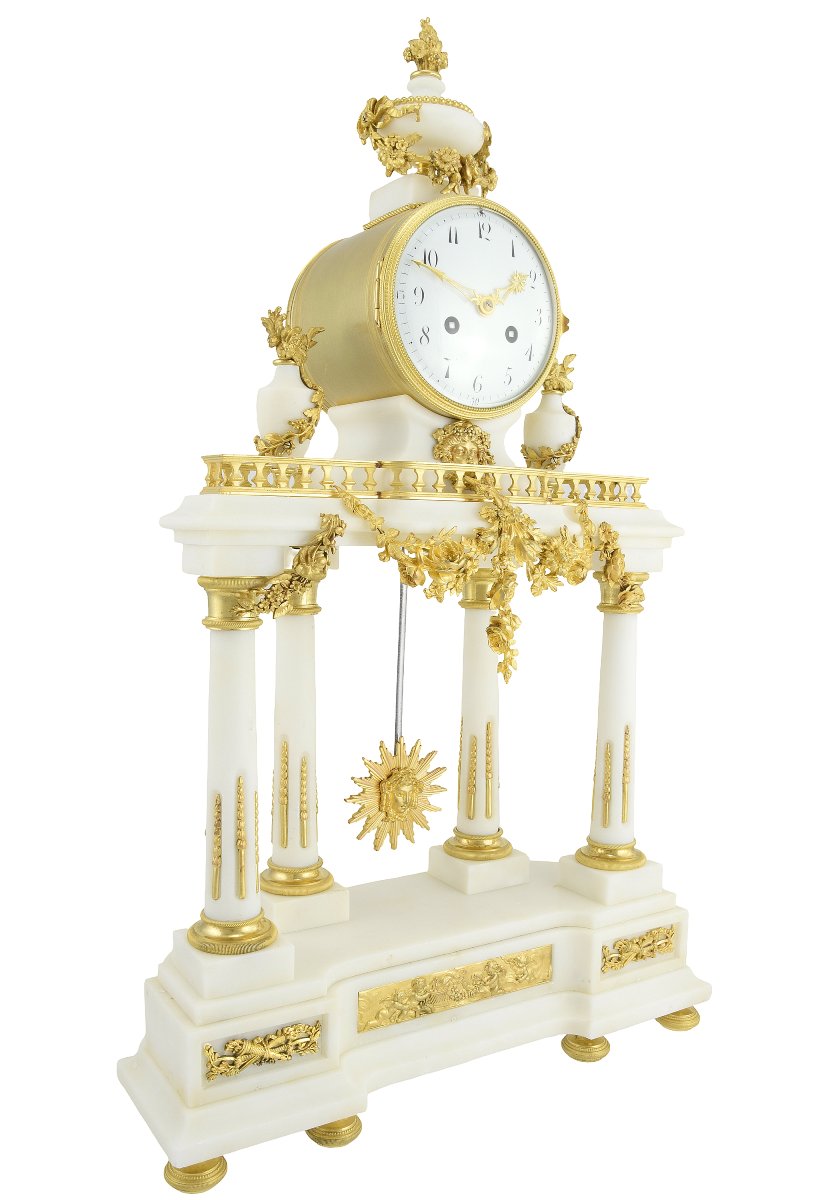 Clock Monumental, With Garlands Of Flowers-photo-3