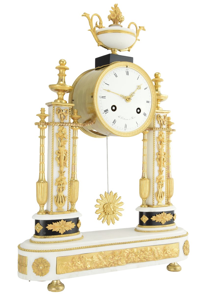 Clock Portico Watchmaker : Contreau 1850-photo-1