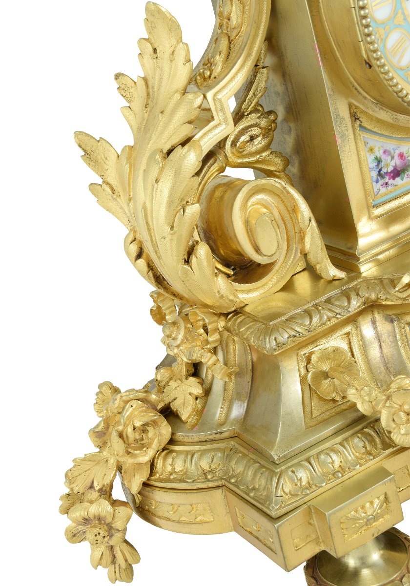Clock With Ram's Heads And Paris Porcelain-photo-5