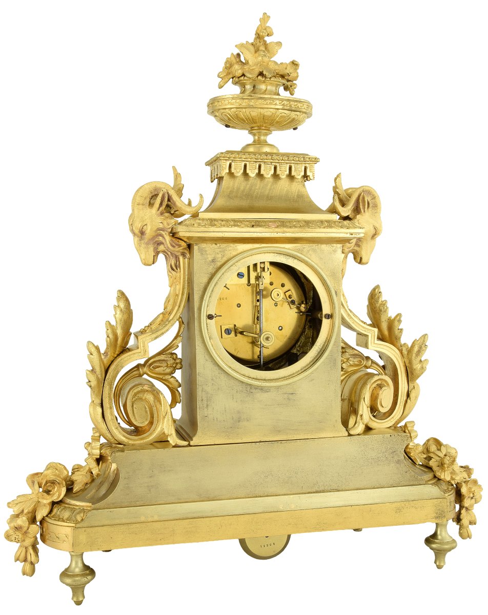 Clock With Ram's Heads And Paris Porcelain-photo-6