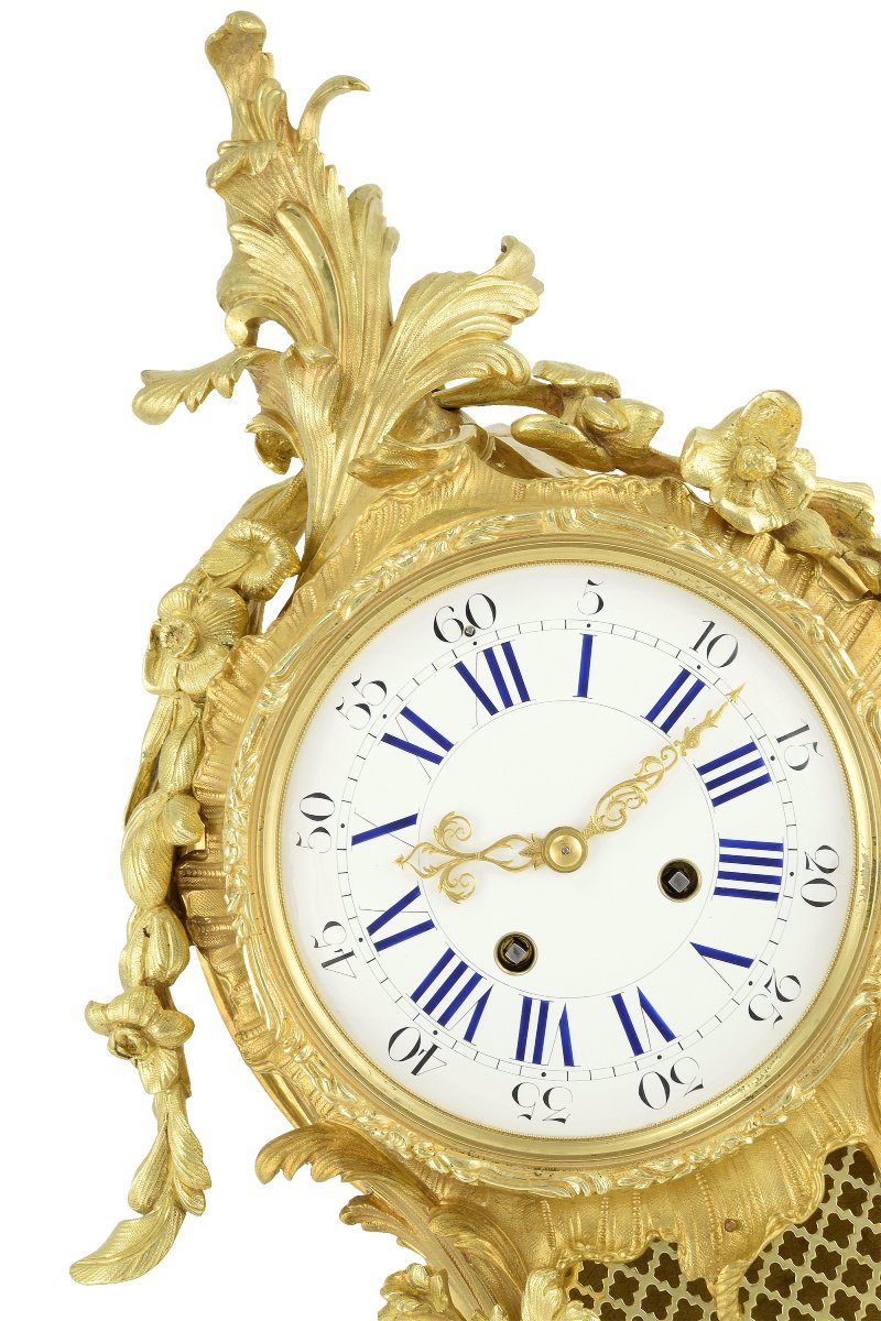 Pendule cartel Louis XV XIXème-photo-4