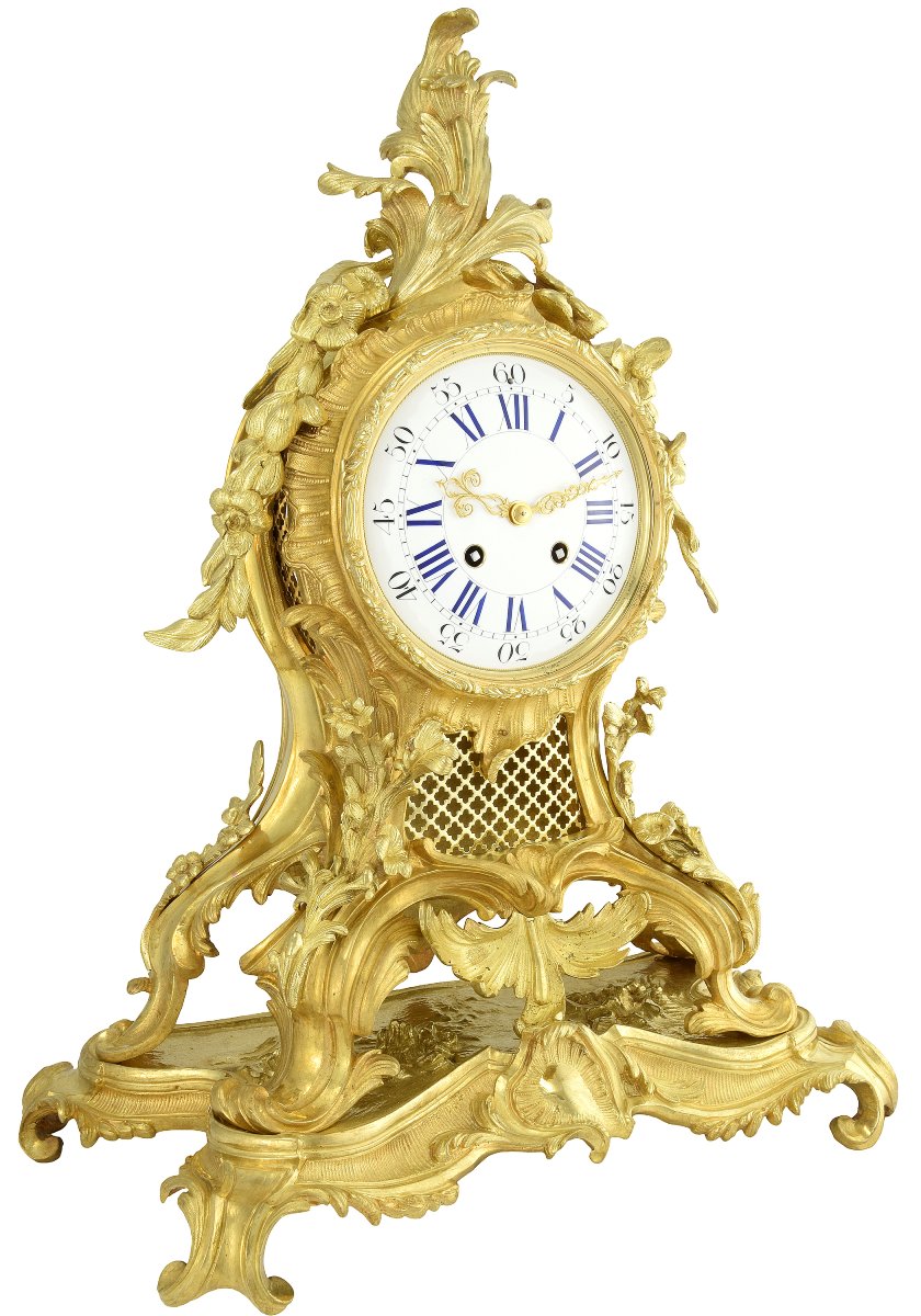 Pendule cartel Louis XV XIXème-photo-1