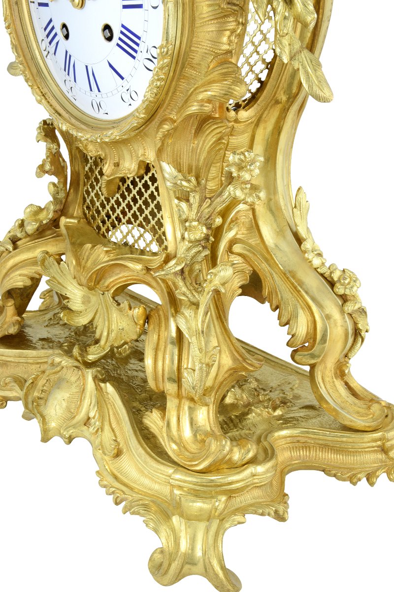 Pendule cartel Louis XV XIXème-photo-2
