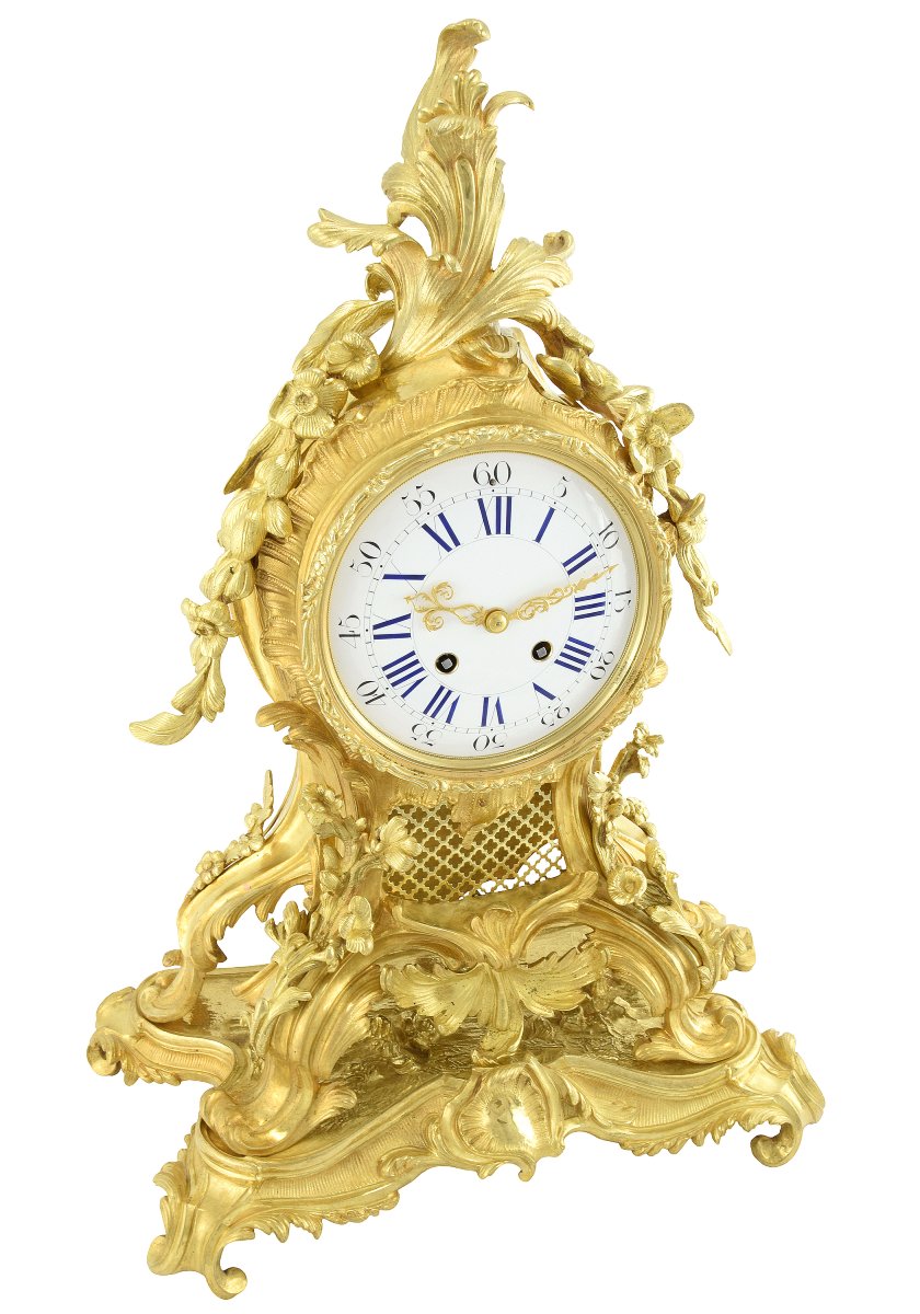 Pendule cartel Louis XV XIXème-photo-3