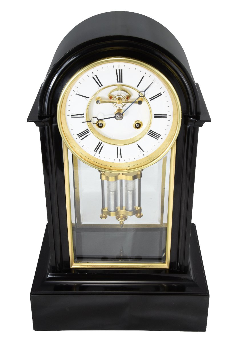  Clock Farcot Precision Clock With Visible Brocot Escapement-photo-4