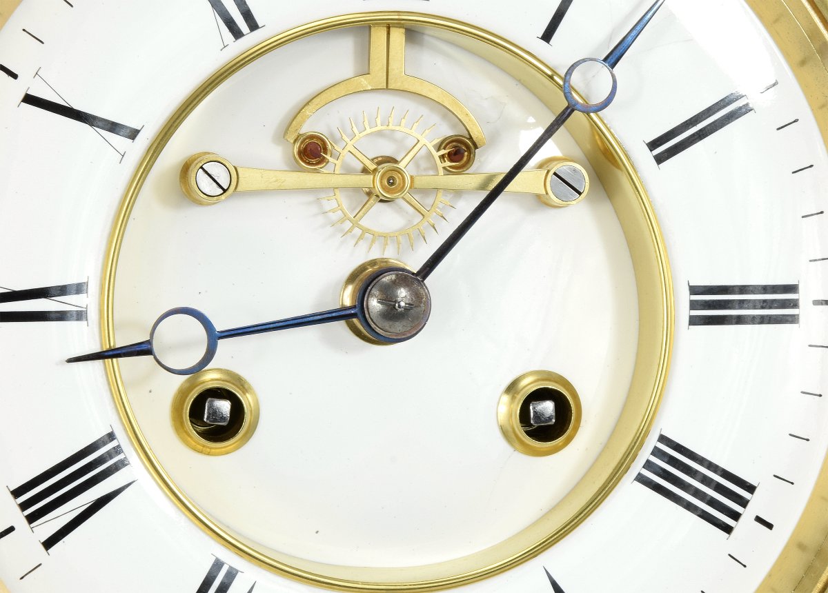  Clock Farcot Precision Clock With Visible Brocot Escapement-photo-2
