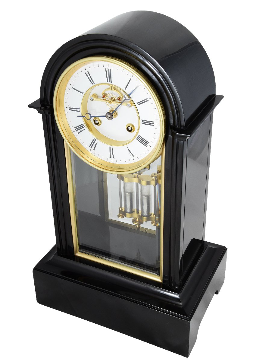  Clock Farcot Precision Clock With Visible Brocot Escapement-photo-4