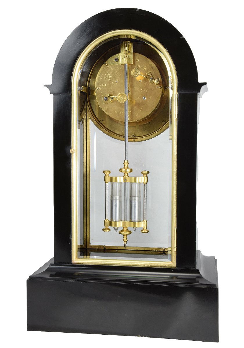  Clock Farcot Precision Clock With Visible Brocot Escapement-photo-5