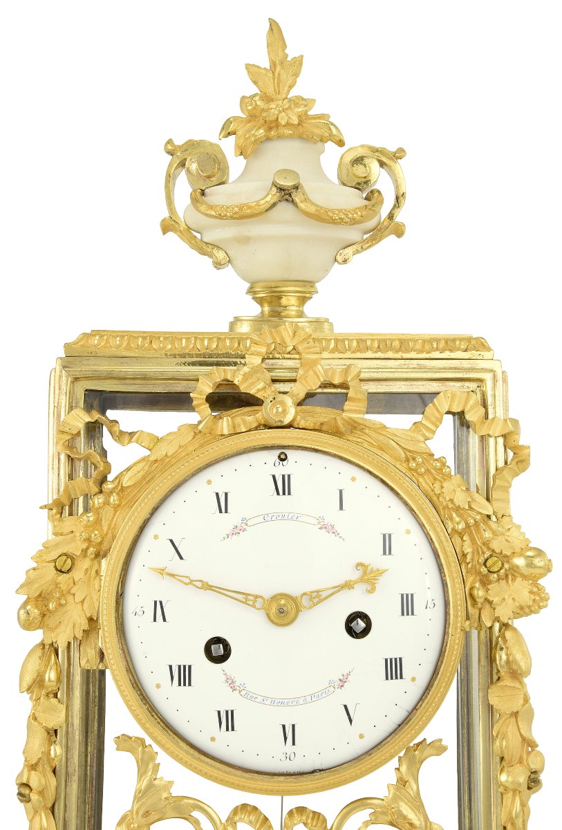 Clock Glass Century XVIIIe Watchmaker: Crosnier 1775-photo-3