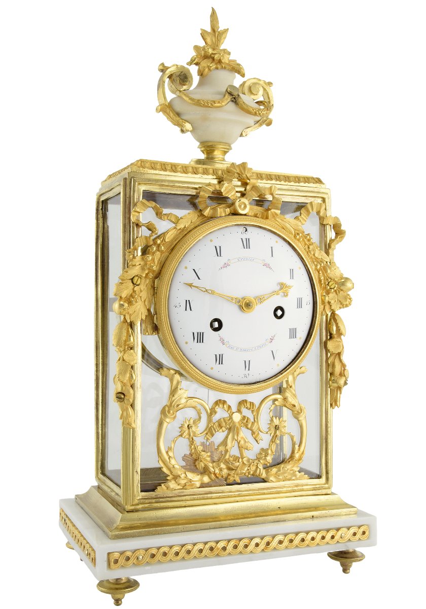  Clock Glass Century XVIIIe Watchmaker: Crosnier 1775-photo-4