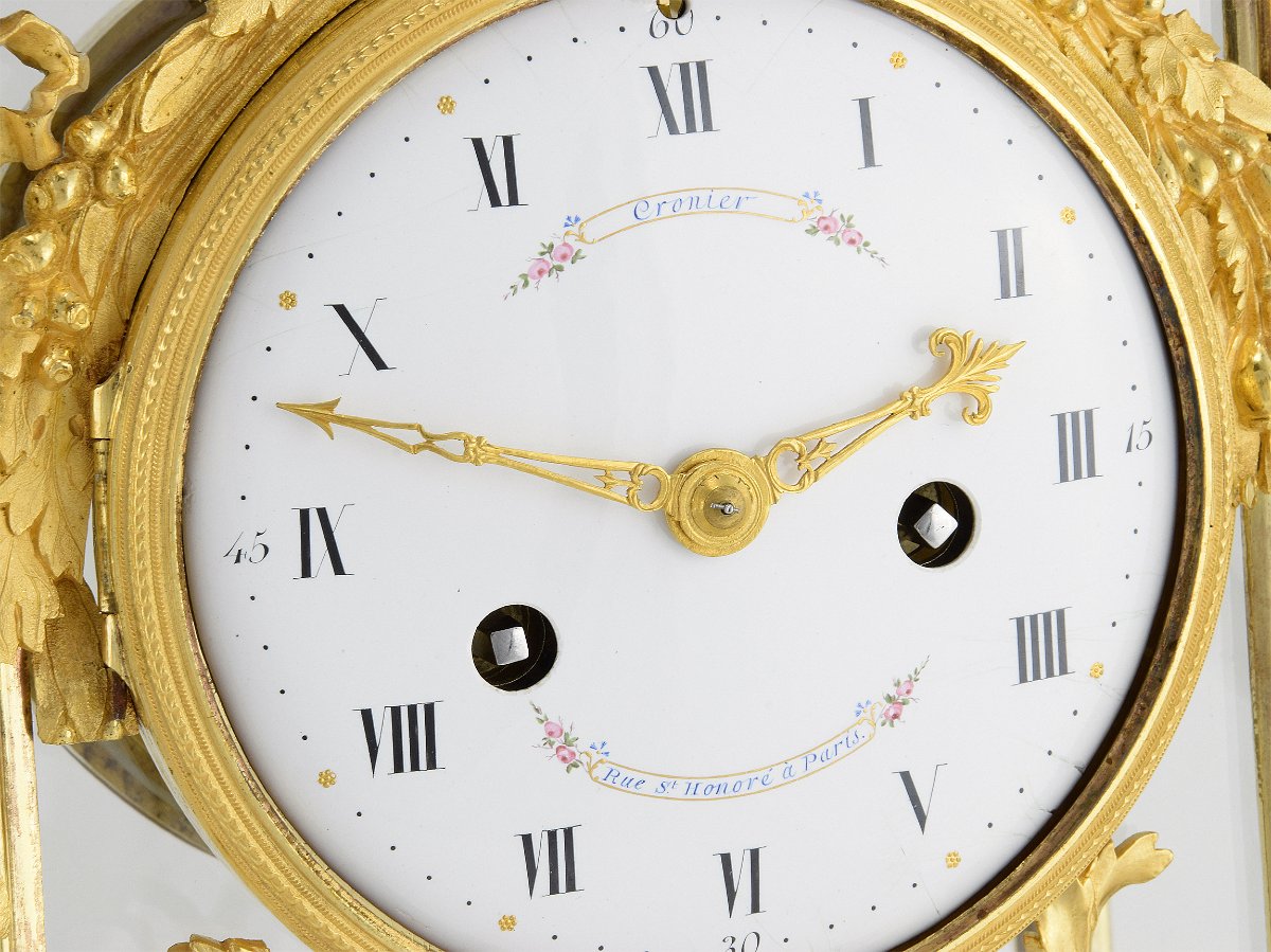  Clock Glass Century XVIIIe Watchmaker: Crosnier 1775-photo-3