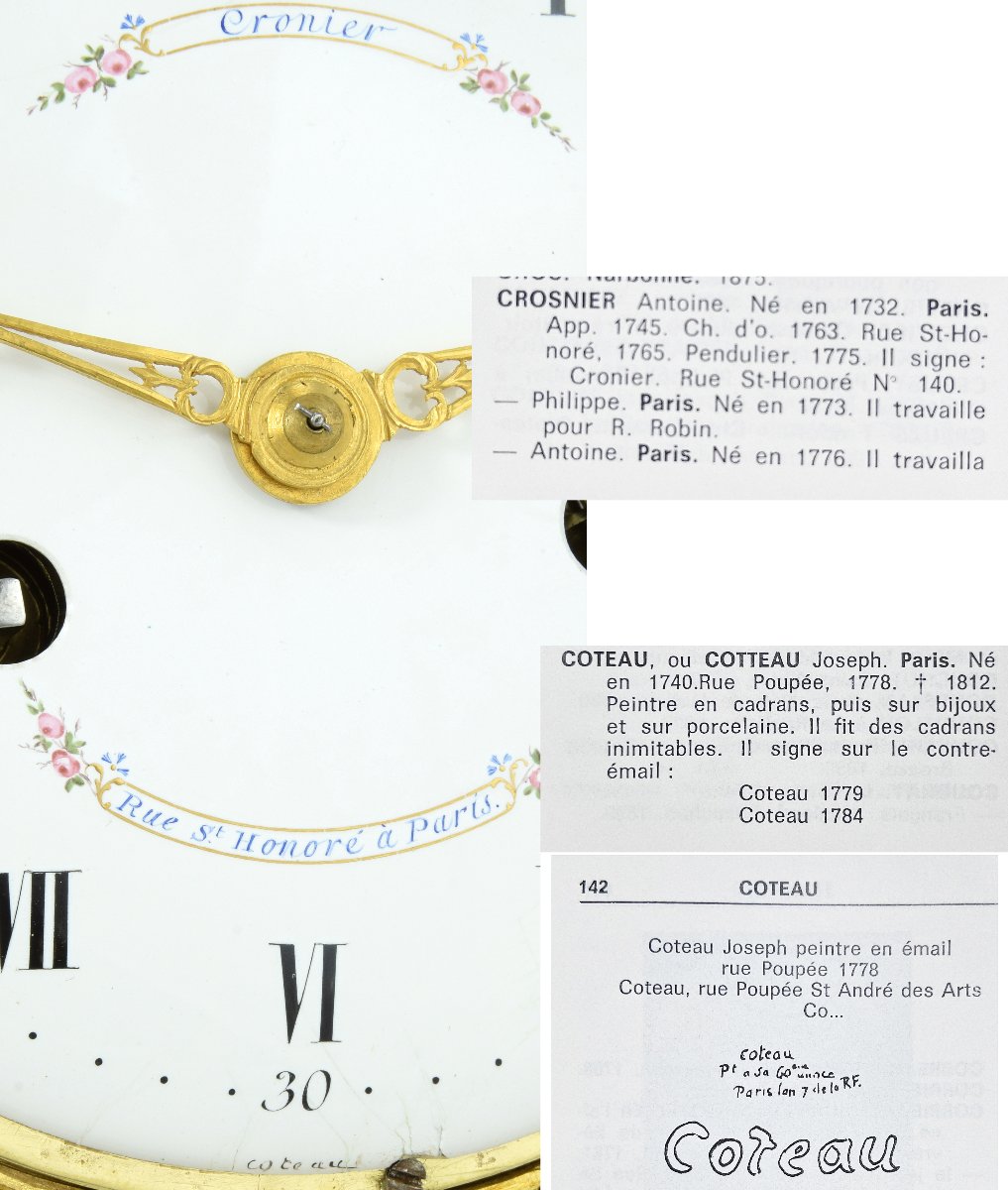  Clock Glass Century XVIIIe Watchmaker: Crosnier 1775-photo-6