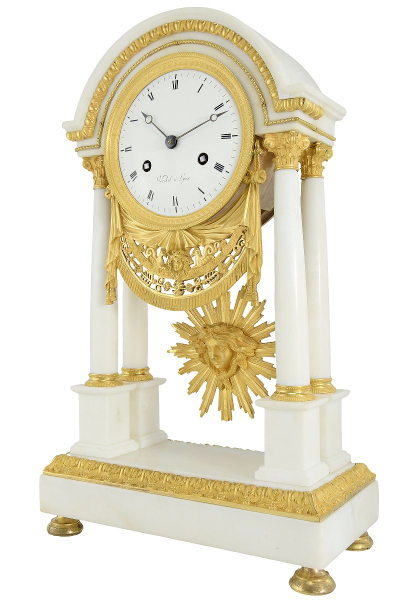 Pendule portique Empire Horloger : VEIBEL 1810-photo-3