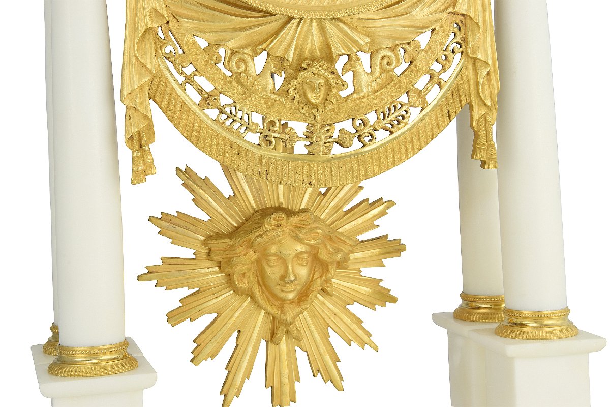 Pendule portique Empire Horloger : VEIBEL 1810-photo-4