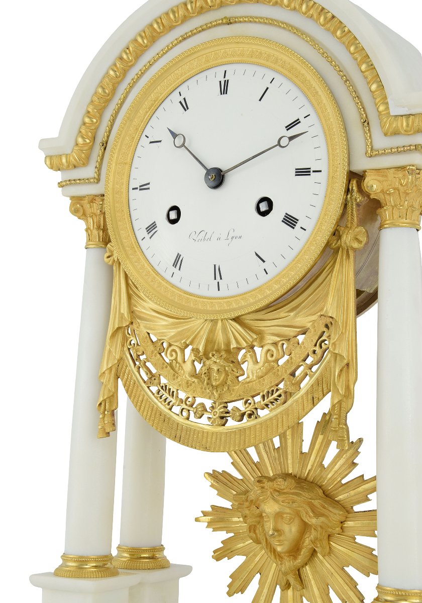 Pendule portique Empire Horloger : VEIBEL 1810-photo-2