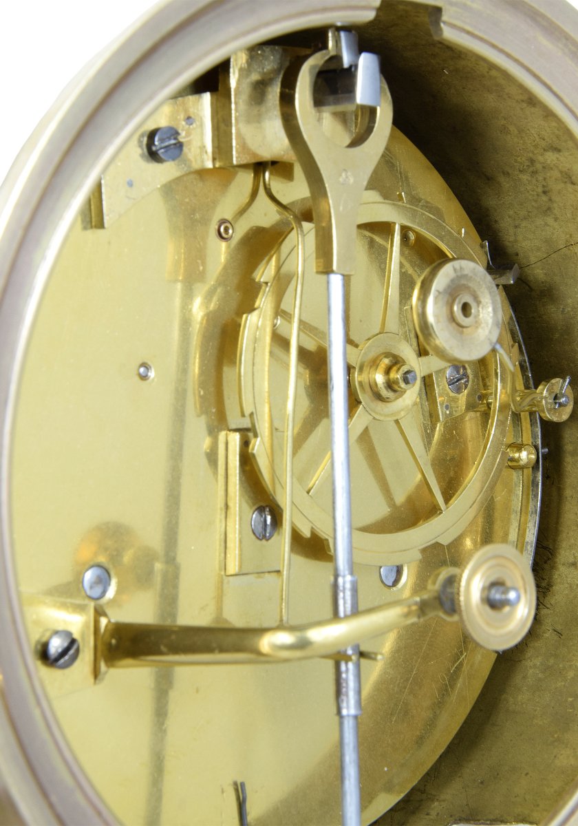 Pendule portique Empire Horloger : VEIBEL 1810-photo-7