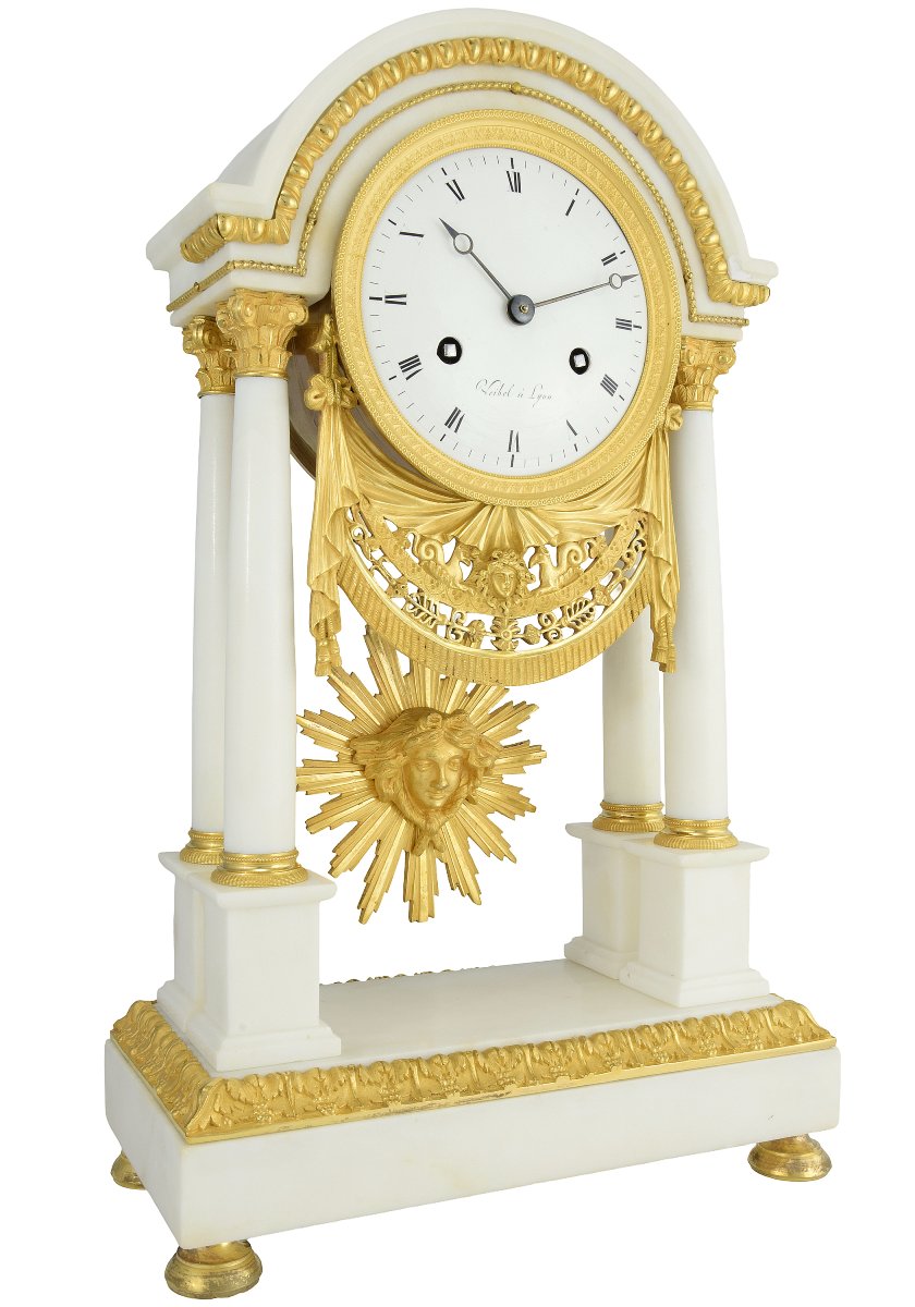 Pendule portique Empire Horloger : VEIBEL 1810
