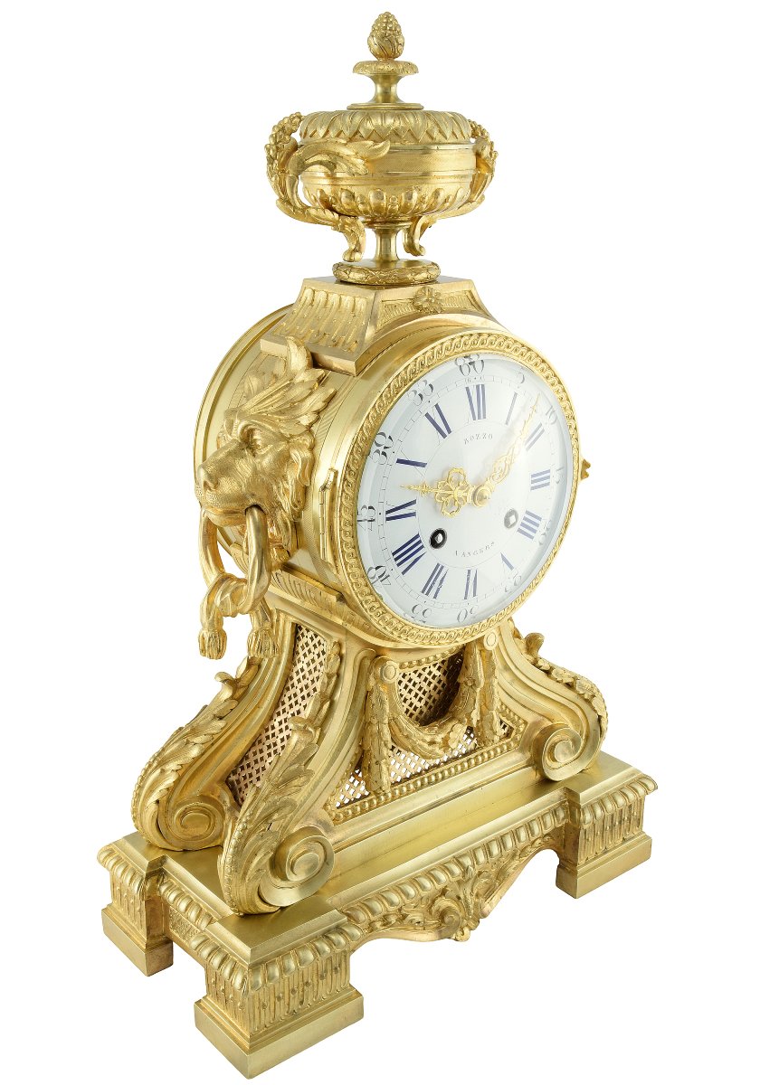Pendule "Mufles de lion" Néo-classique JAPY FILS 1855-photo-3