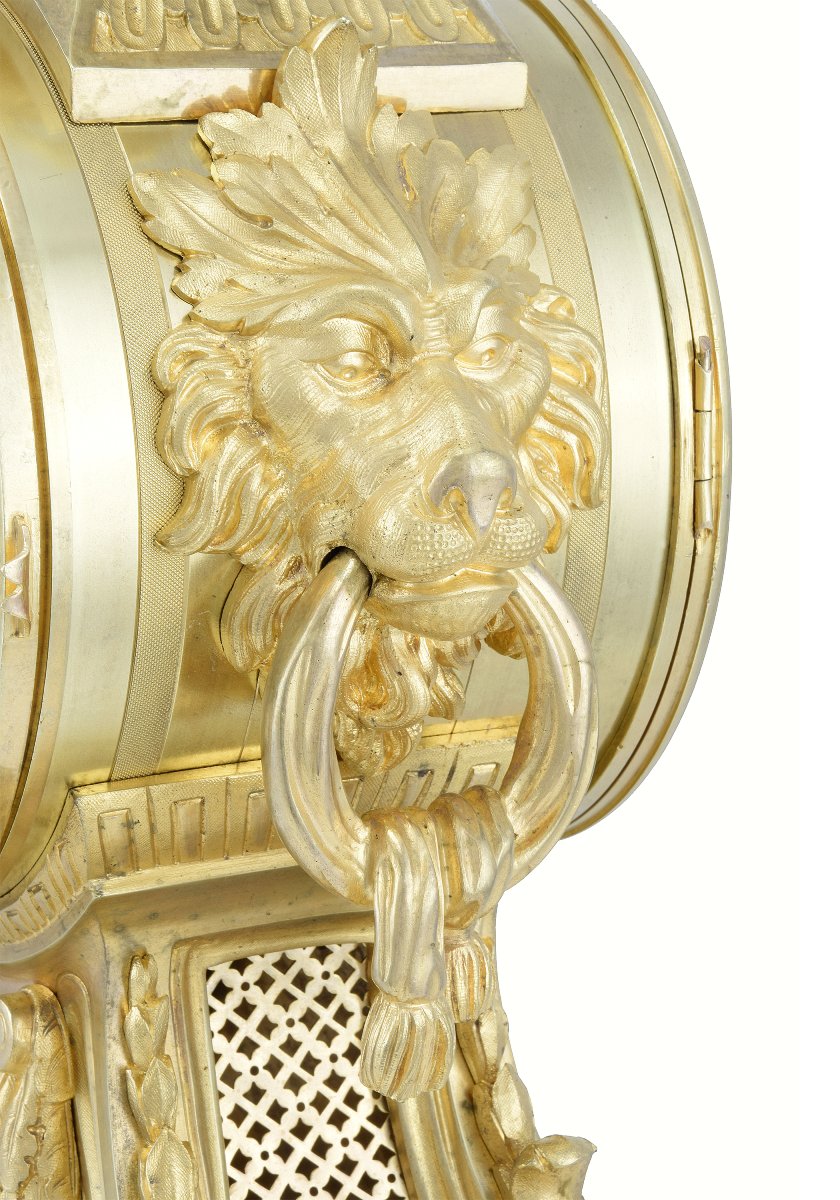 Pendule "Mufles de lion" Néo-classique JAPY FILS 1855-photo-3
