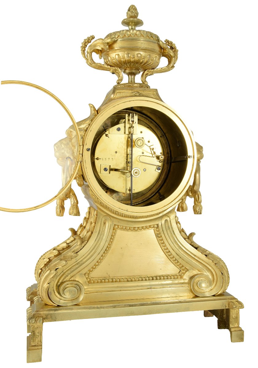 Pendule "Mufles de lion" Néo-classique JAPY FILS 1855-photo-4