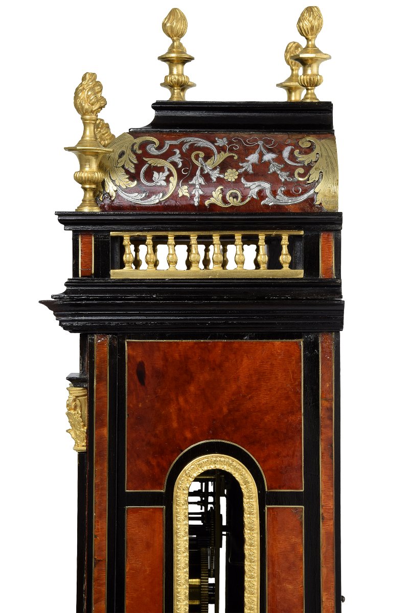 Clock "religious" Style Louis XIV Marquetery Technique Boulle-photo-2