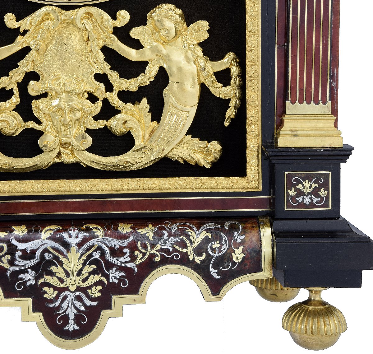 Clock "religious" Style Louis XIV Marquetery Technique Boulle-photo-4
