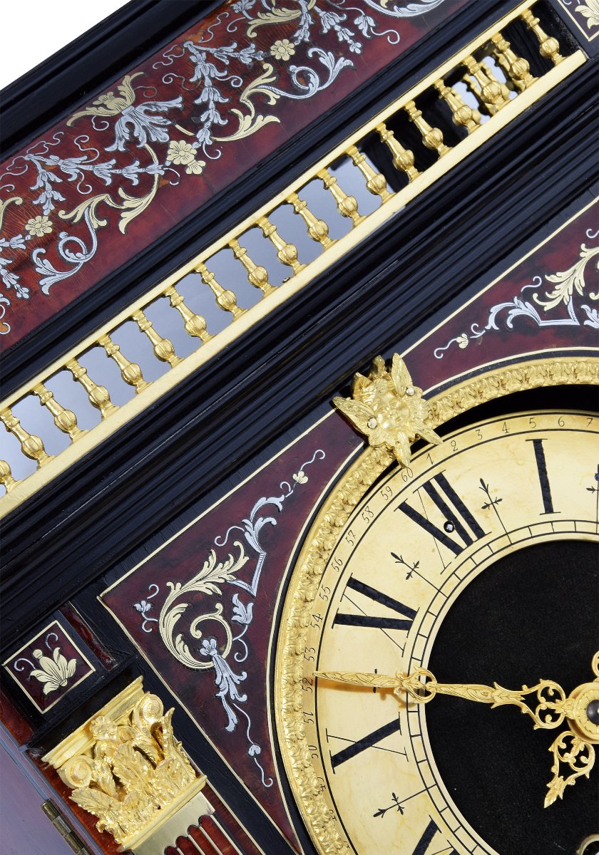 Clock "religious" Style Louis XIV Marquetery Technique Boulle-photo-5