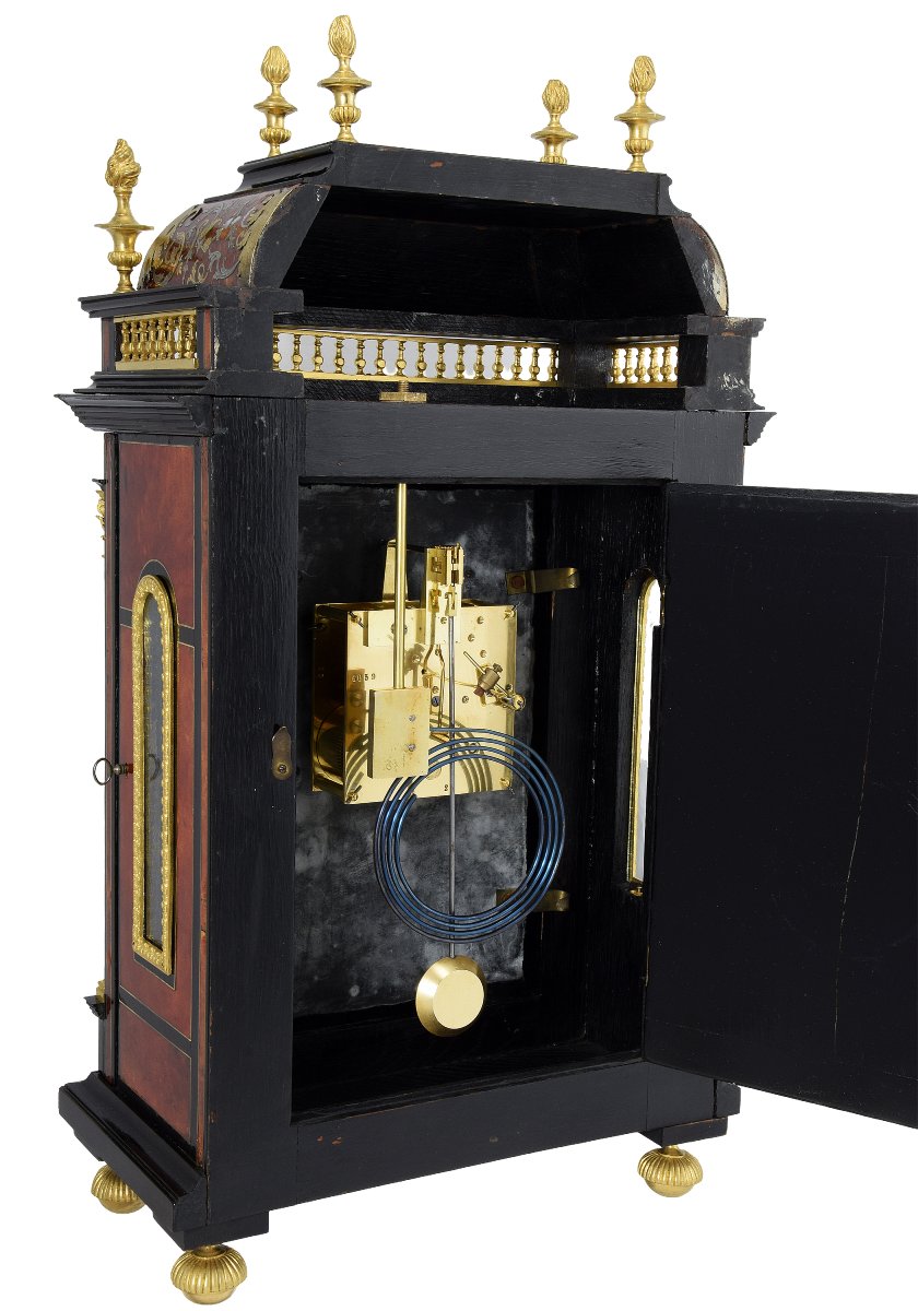 Clock "religious" Style Louis XIV Marquetery Technique Boulle-photo-6