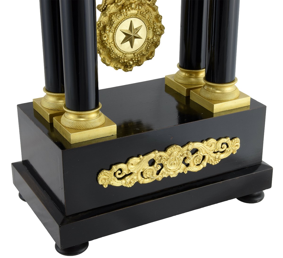 Portico Mantel Clock  Empire-style From The Napoléon III Period-photo-4