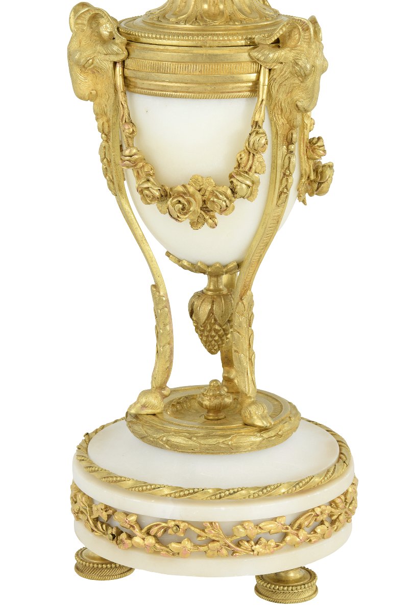 Paire de chandeliers en bouquet de fleurs-photo-3