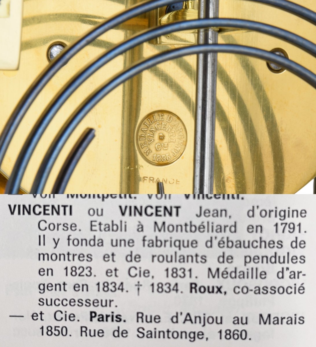  Clock Glass Cage Watchmaker: Vinventi Et Cie 1860-photo-5