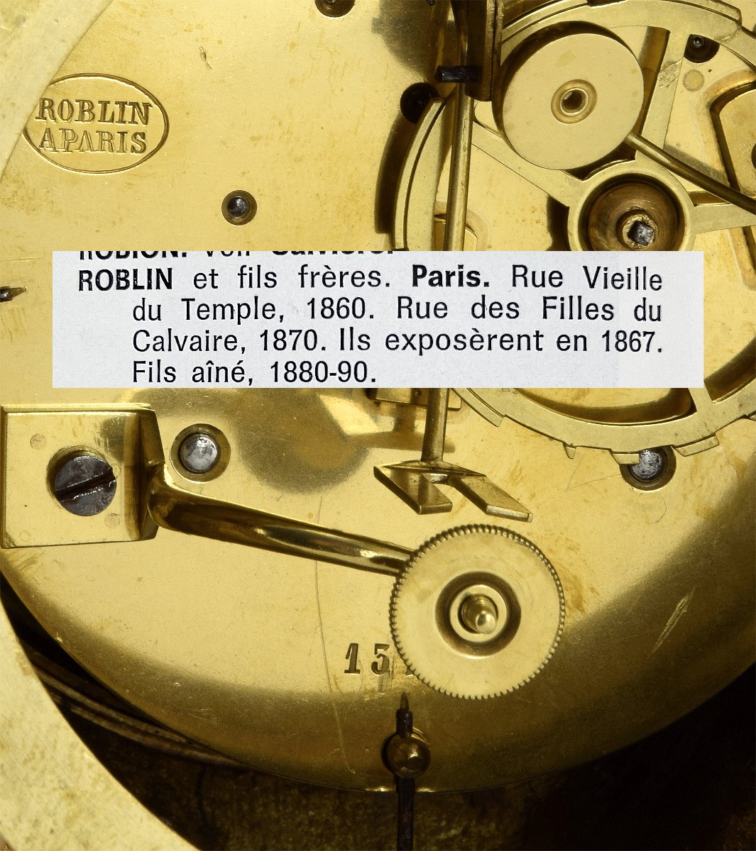 Pendule jeune femme au miroir - Roblin 1860-photo-6