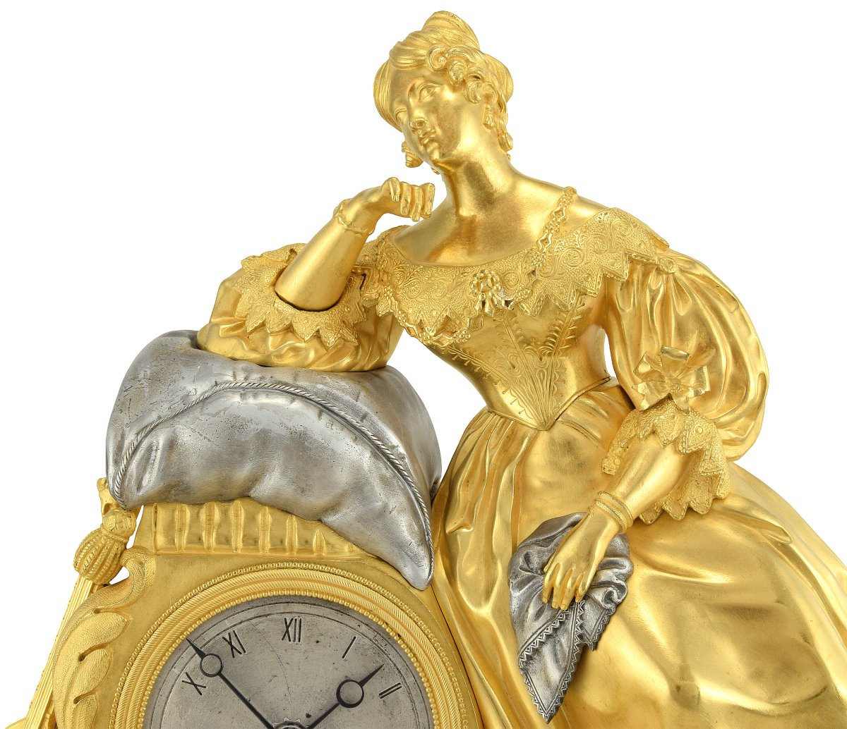 Pendule jeune femme mélancolique – Pons 1827-photo-4