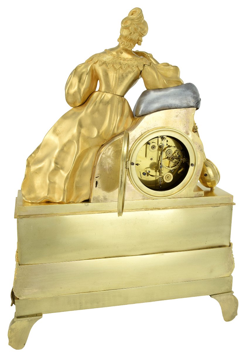 Pendule jeune femme mélancolique – Pons 1827-photo-6
