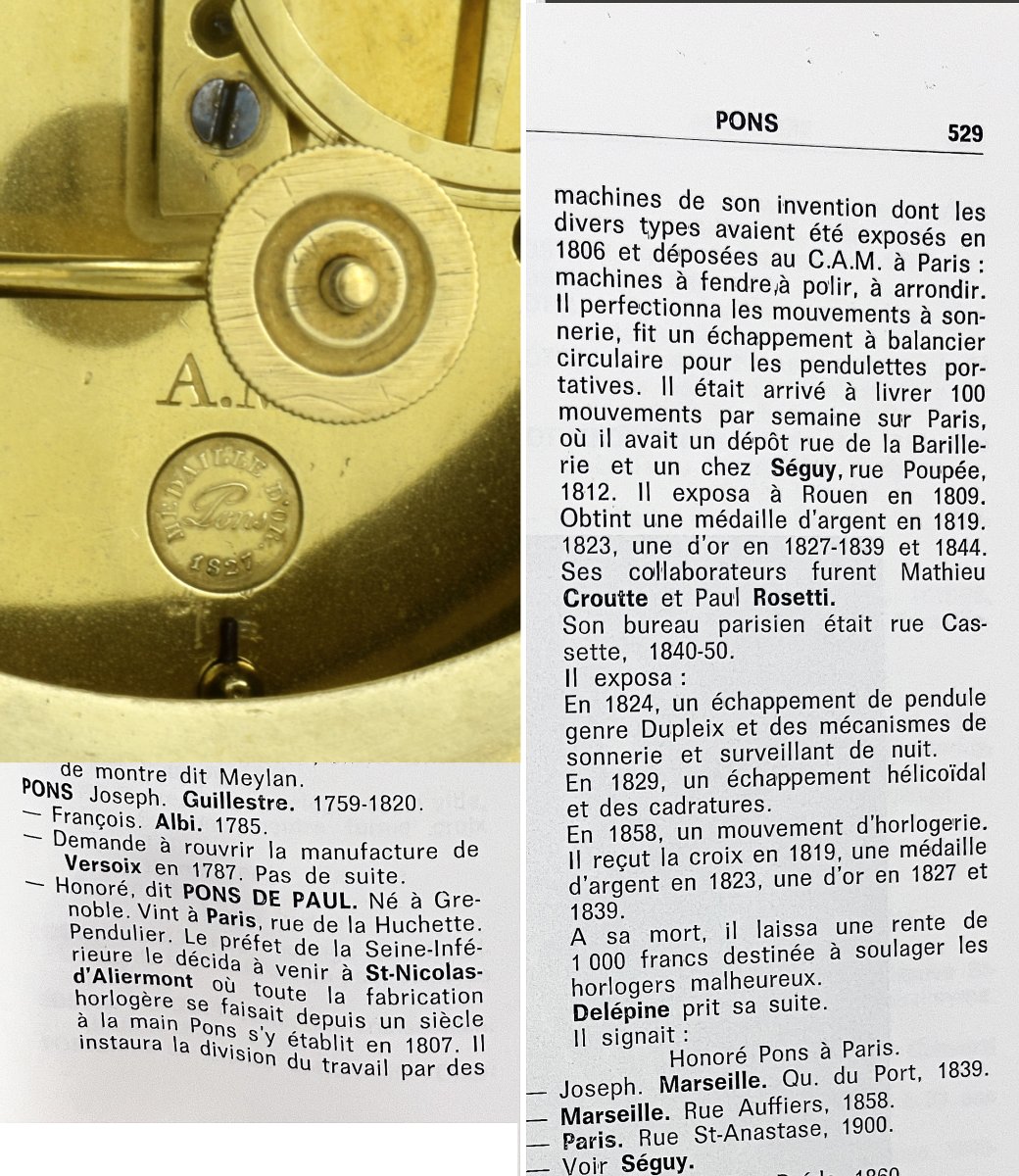 Pendule jeune femme mélancolique – Pons 1827-photo-7