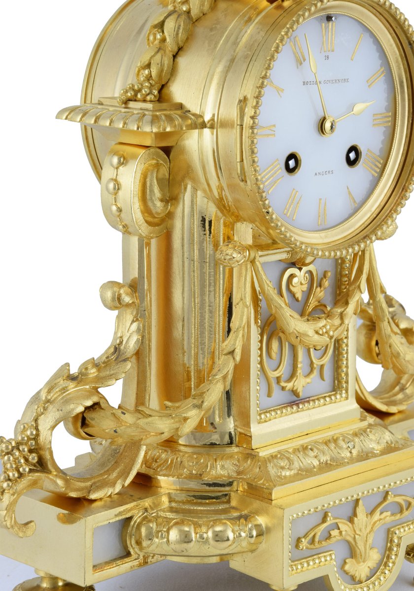 Clock Gilded Bronze And Onyx Watchmaker : Bozzo 1860-photo-1