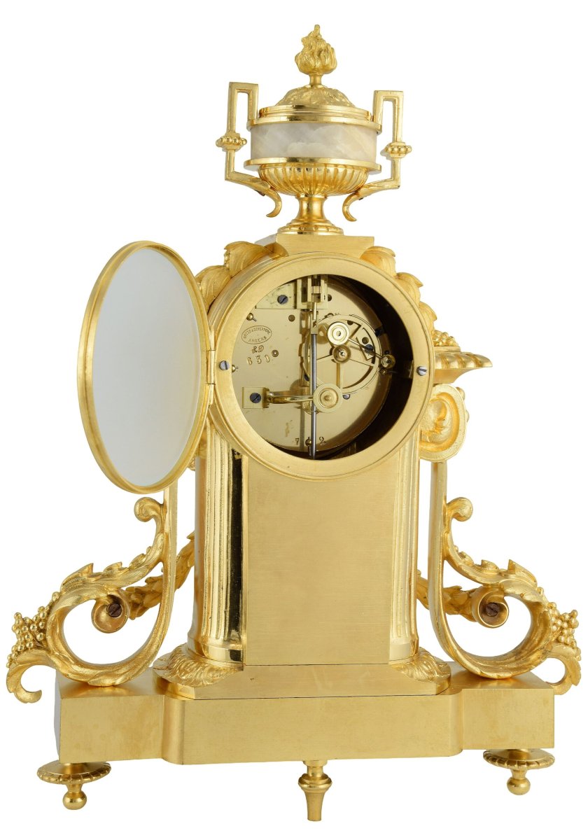 Clock Gilded Bronze And Onyx Watchmaker : Bozzo 1860-photo-3