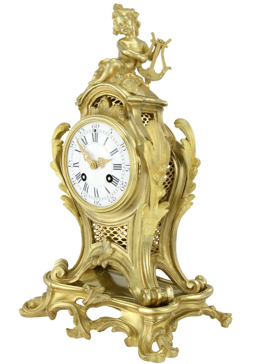 19th-century Louis XV Cartel Clock-photo-2
