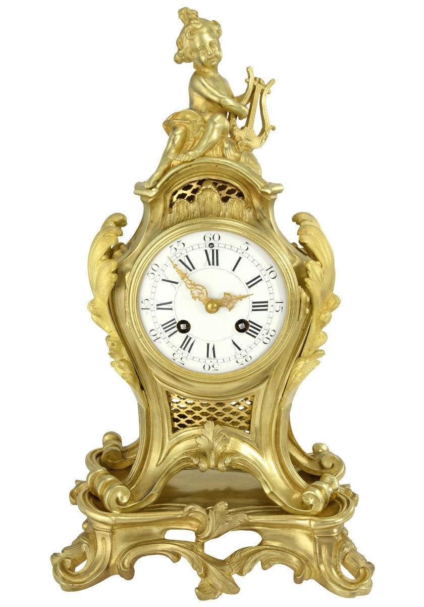 19th-century Louis XV Cartel Clock-photo-3
