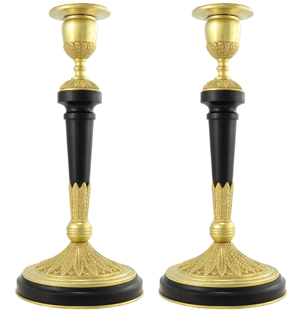 Paire de bougeoirs Néo-classique Epoque Napoléon III