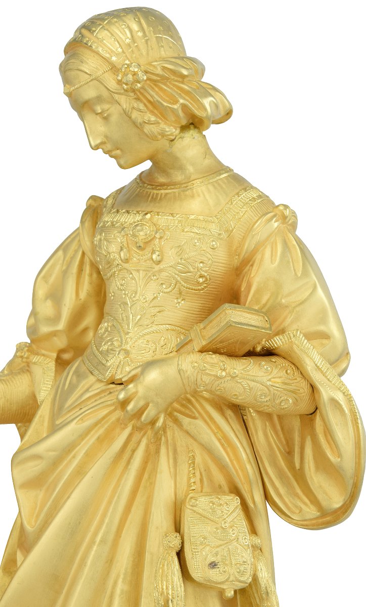 Large Clock “l’offrande” Louis-philippe Circa 1840-photo-1