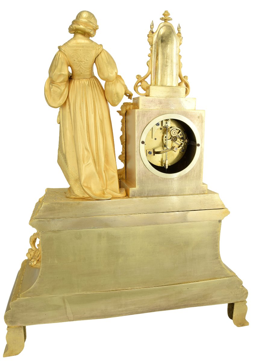 Large Clock “l’offrande” Louis-philippe Circa 1840-photo-8