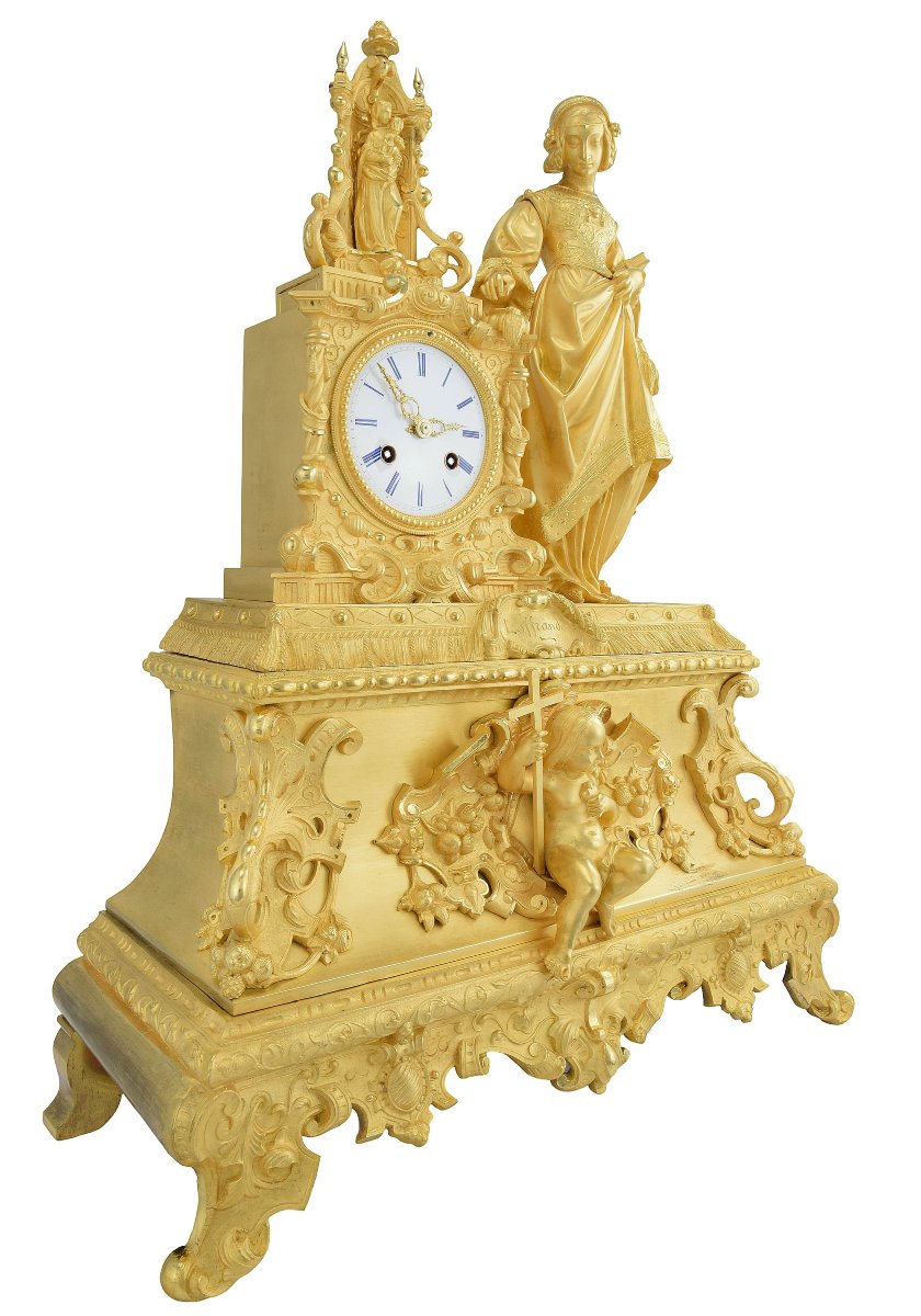 Large Clock “l’offrande” Louis-philippe Circa 1840