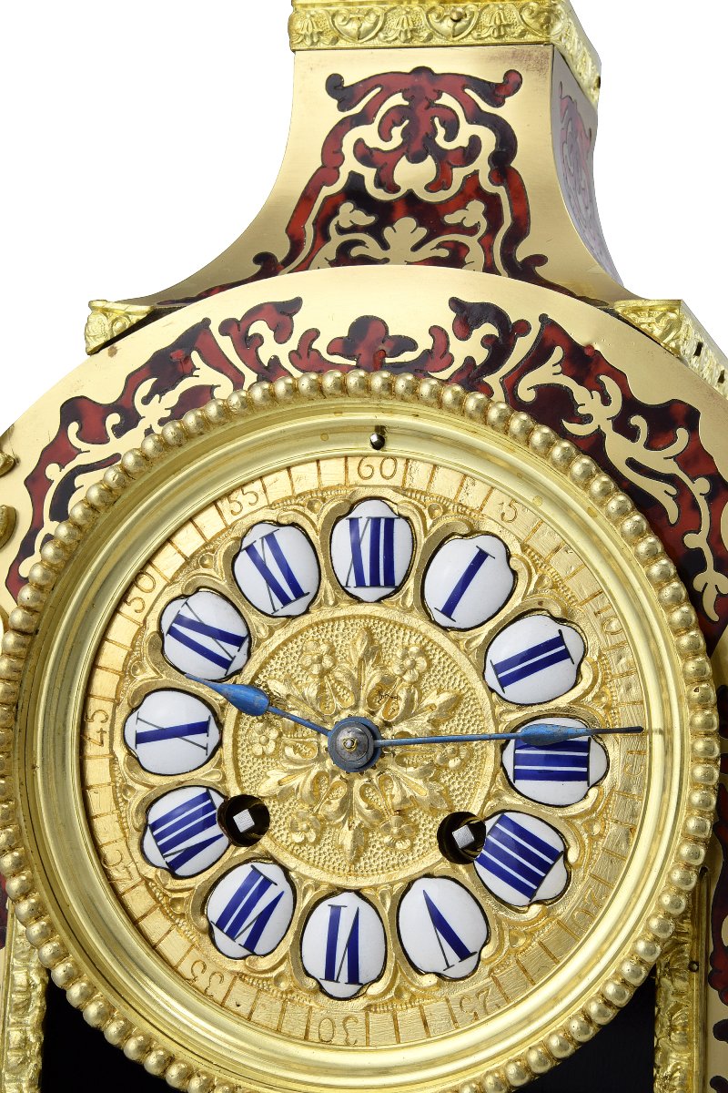 Pendule cartel en écaille de tortue Japy 1878-photo-1