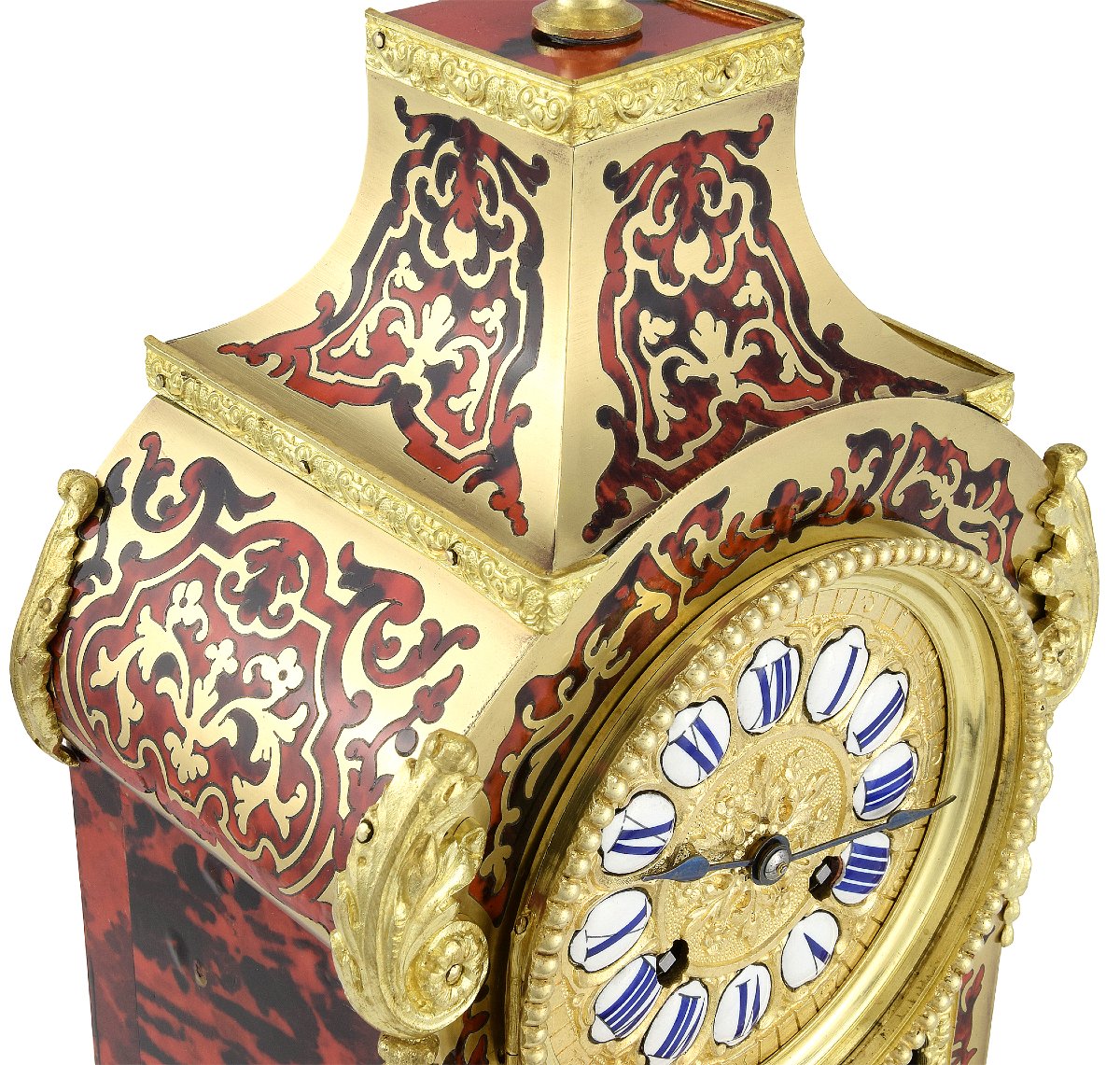 Pendule cartel en écaille de tortue Japy 1878-photo-3