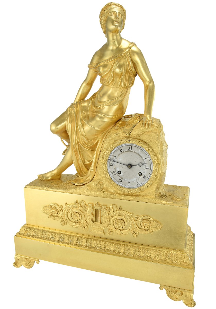 Pendule mythologique « Eurydice et le serpent » Horloger : Cailly 1840-photo-3