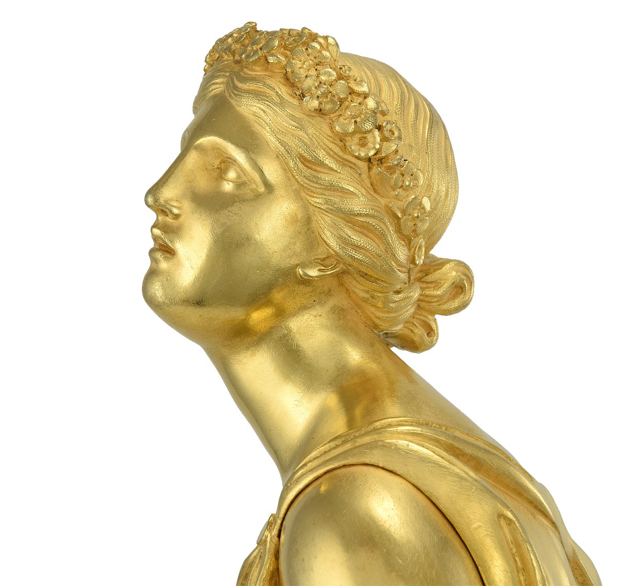 Pendule mythologique « Eurydice et le serpent » Horloger : Cailly 1840-photo-4