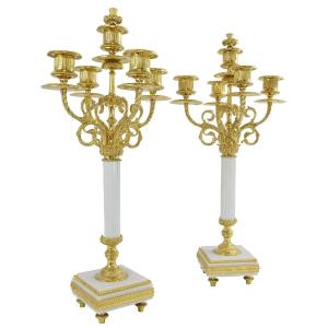  Candlesticks Style Louis XVI Era Napoléon III